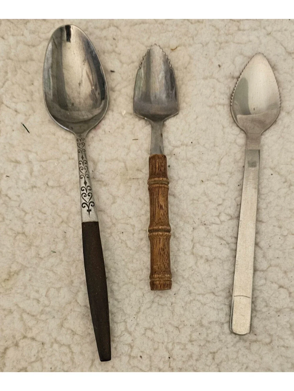 (Lot of 3) Grapefruit & Regular Spoons Stainless Steel Interpur Trudeau Japan